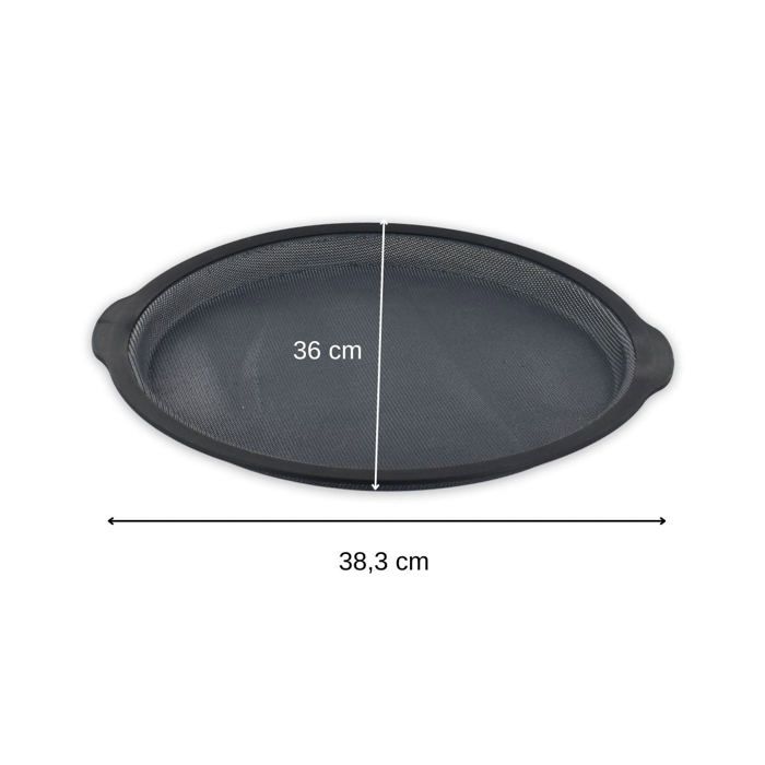 Zenker Round Pizza Pan - Ø 36 cm - Fiberglass Silicone - Black