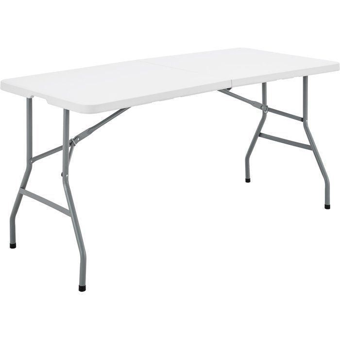 Folding Reception Table - TERRANOVA - White - Seats 6 - 152x70xH73.5 cm