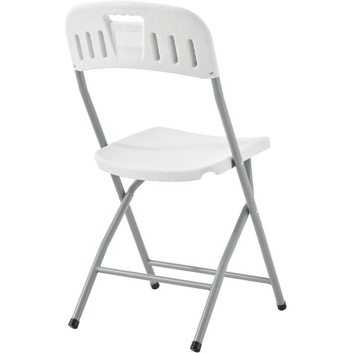 TERRANOVA Set of 2 Folding Reception Chairs - 48x44.5xH86 cm - Steel Frame - White