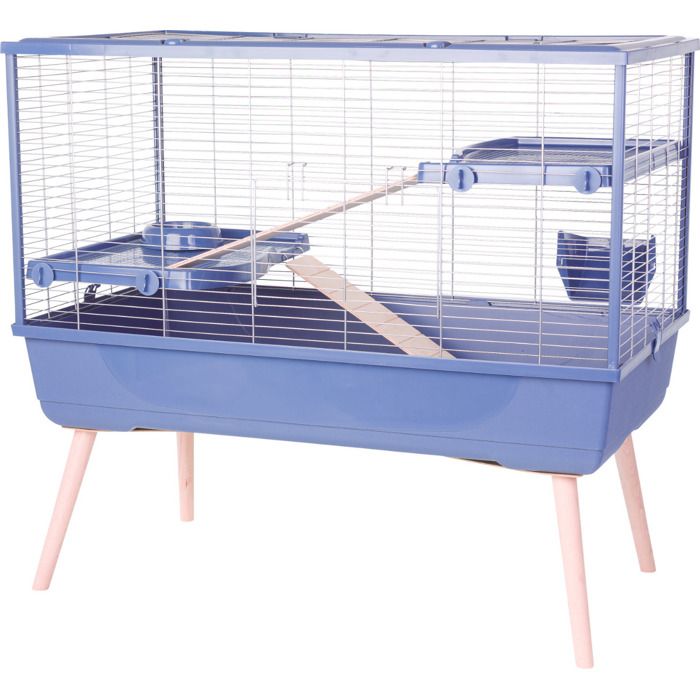 ZOLUX Wire Cage for Rabbits and Rodents on Legs, 2 Levels - 99 x 54 x 92 cm - NeoLife - Zolux Blue