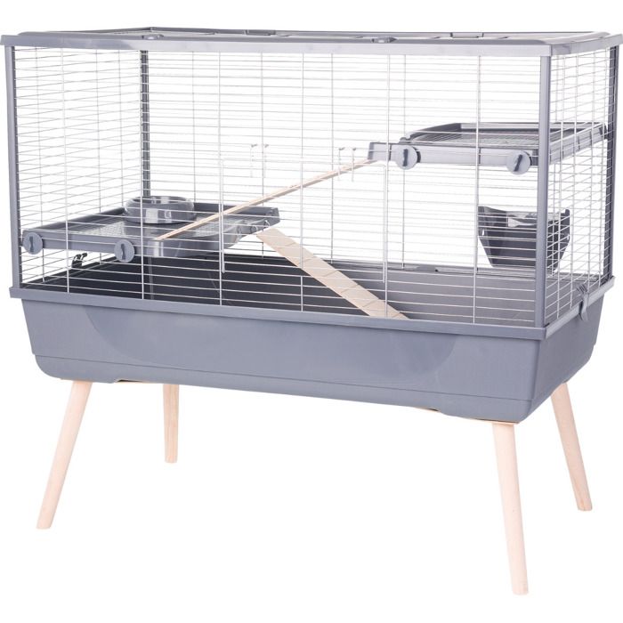 ZOLUX 2-Tier Wire Cage for Rabbits and Rodents on Legs - L 99 x W 54 x H 92 cm - NeoLife - Zolux