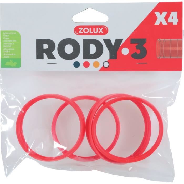 ZOLUX Rody3 Rodent Cage Connectors - Grenadine - 4 Pieces