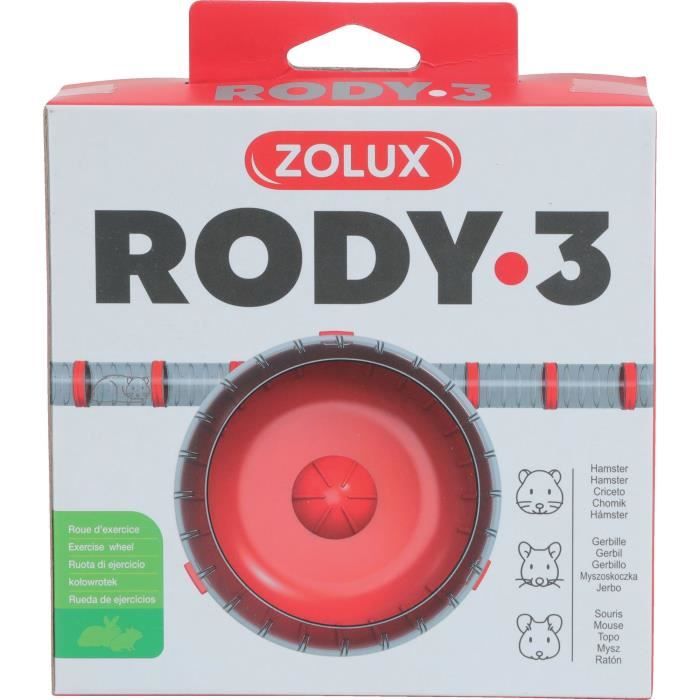 Silent exercise wheel suitable for Rody3 cages - ZOLUX - Rodylounge - For small rodents - Grenadine