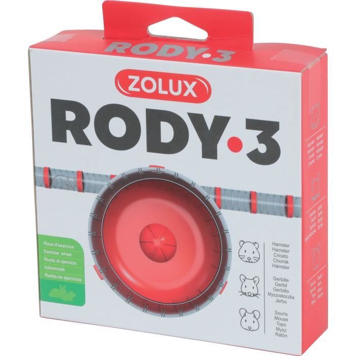 Silent exercise wheel suitable for Rody3 cages - ZOLUX - Rodylounge - For small rodents - Grenadine