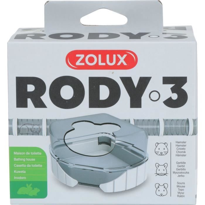 ZOLUX Rody3 Cage Litter Box - Rodylounge - For Small Rodents - White