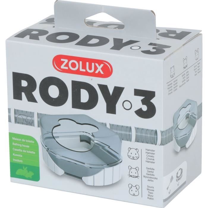 ZOLUX Rody3 Cage Litter Box - Rodylounge - For Small Rodents - White