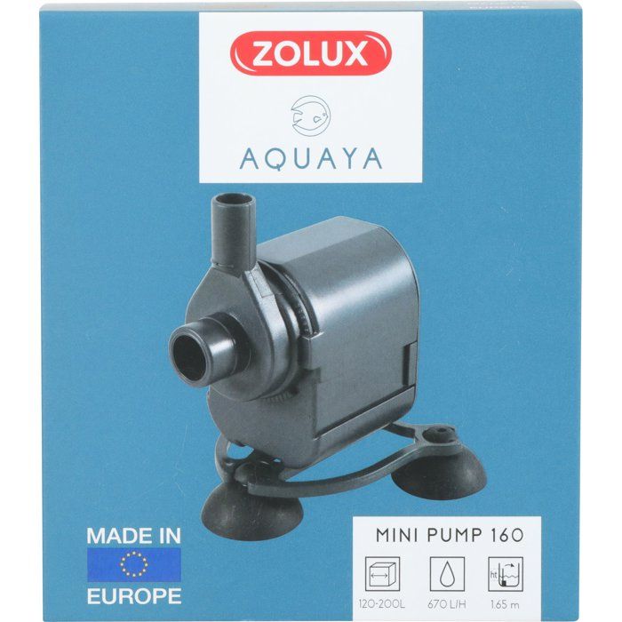 ZOLUX Mini Aquarium Water Pump - 7.5W - Adjustable Flow Rate 670 L/H - Rotating Outlet Nozzle - For Aquariums 120 to 160 L