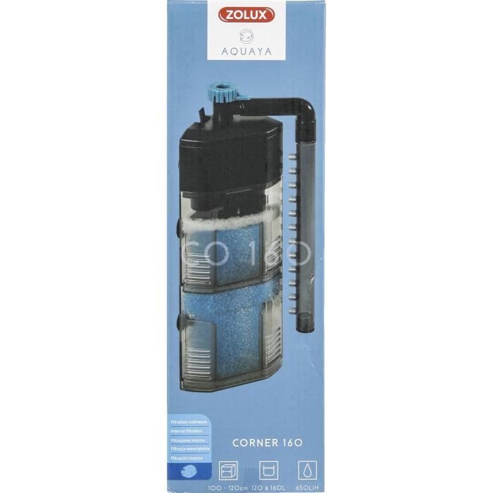 ZOLUX Internal Filter Corner 160 - 12 W - For Aquariums 120 to 160 L