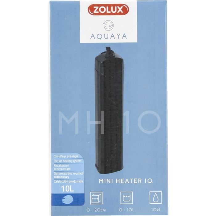 Zolux Pre-set Heater 10W for Aquariums 0 to 10 L