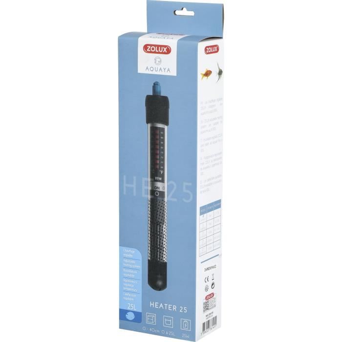 Aquarium Heater - ZOLUX - Heater 25 - 25W for 20 to 50 liters