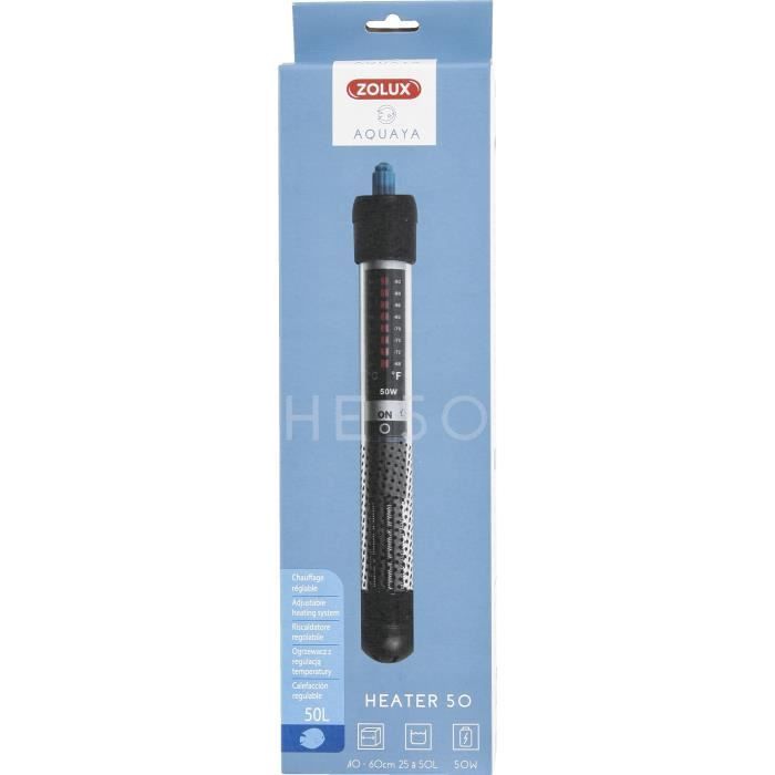 Aquarium Heater - Zolux - Heater 50 - 50W for Exotic Fish