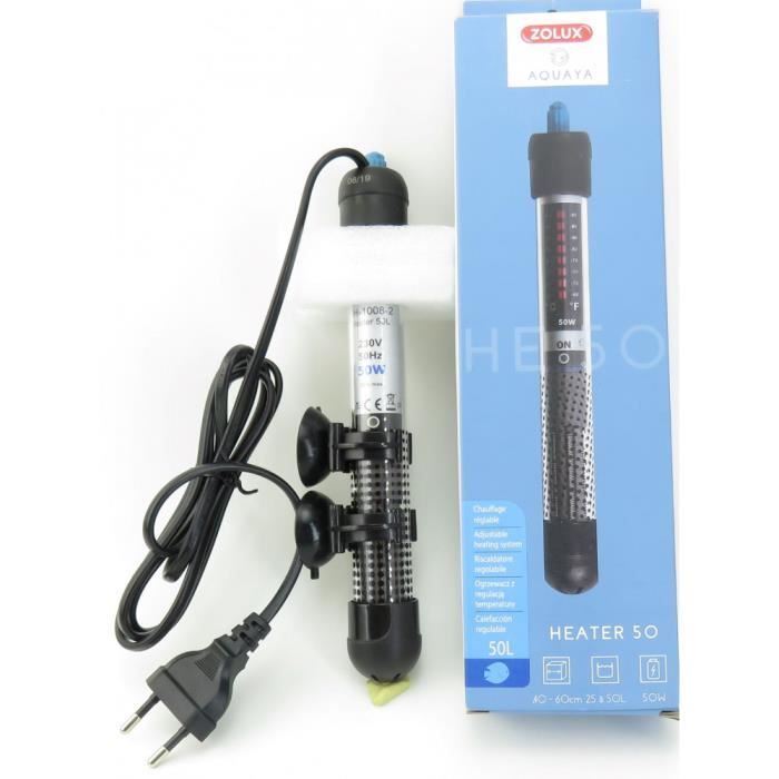 Aquarium Heater - Zolux - Heater 50 - 50W for Exotic Fish