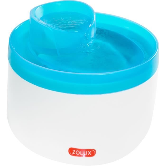 Fontaine a eau - Zolux - Pour chats et chiens - Avec cartouche filtrante - 2 litres