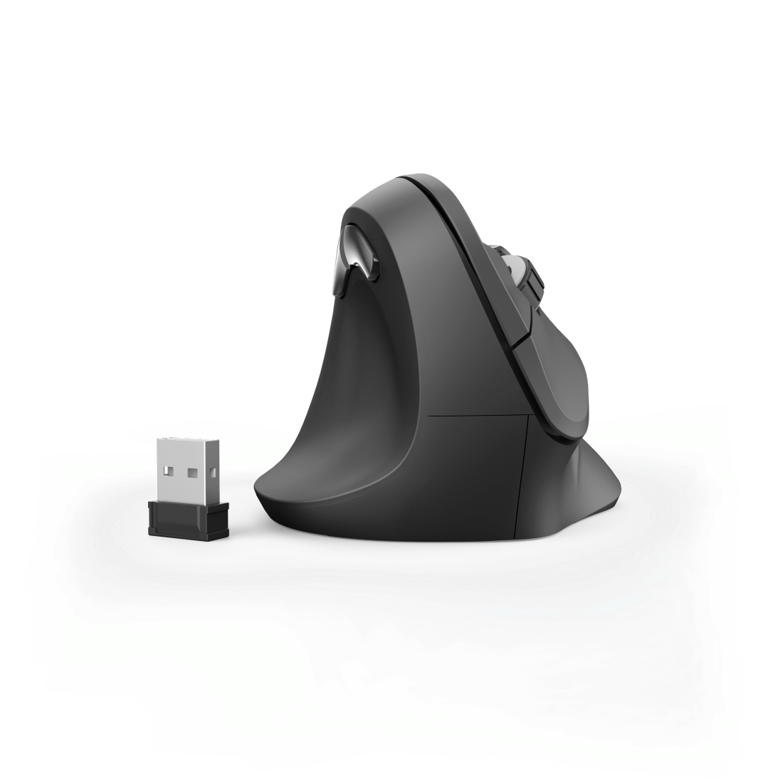 Hama EMW-500 L Mouse Ergonomic for Left-Handed Users - Optical - 6 Buttons - Wireless - Black