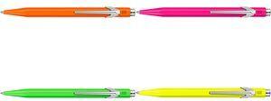 Caran d'Ache Ballpoint Pen 849 POPLINE FLUO, Green, M Tip, Blue Ink, Hexagonal Barrel, 1 Piece (849.230)