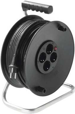 Bachmann Cable Reel 25 m 4-Way Plug Black