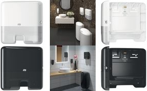 TORK Xpress Mini Folding Towel Dispenser Black Plastic for Multifold Towels (552108)