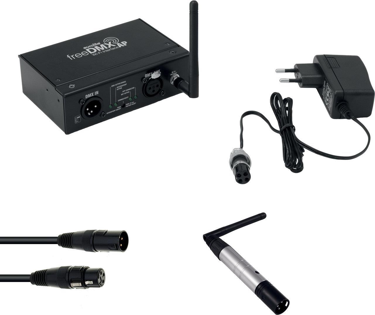 EUROLITE freeDMX AP Wi-Fi Interface + QuickDMX Transmitter + DMX Cable (20000870)