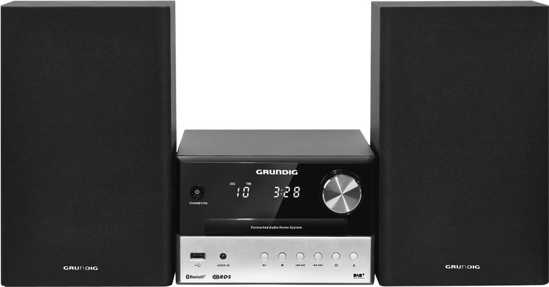 Grundig CMS 3000 BT DAB+ - Microsystem - 30 W - Black/Silver (GLR7640)