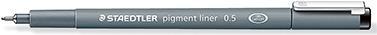 STAEDTLER Fineliner Pigment Liner, Black, 0.5 mm Tip | Model 308 05-9