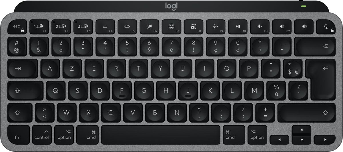 Logitech MX Keys Mini for Mac - Compact Backlit Wireless Keyboard - AZERTY - Space Grey