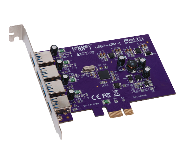 Sonnet Allegro USB3.0 PCIe Card - 4 Ports - for Macintosh/Windows (USB3-4PM-E)