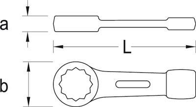 Gedore Impact Ring Wrench 46 mm - DIN 7444 (6475780)