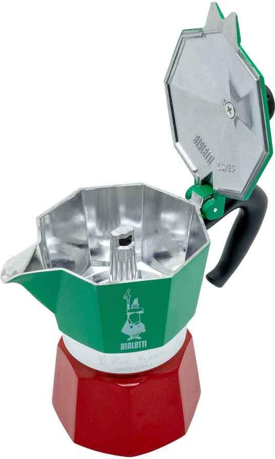 Bialetti Moka Express Tricolore 3 Cups Coffee Maker - Made in Italy - 130 ml Capacity 3Ts