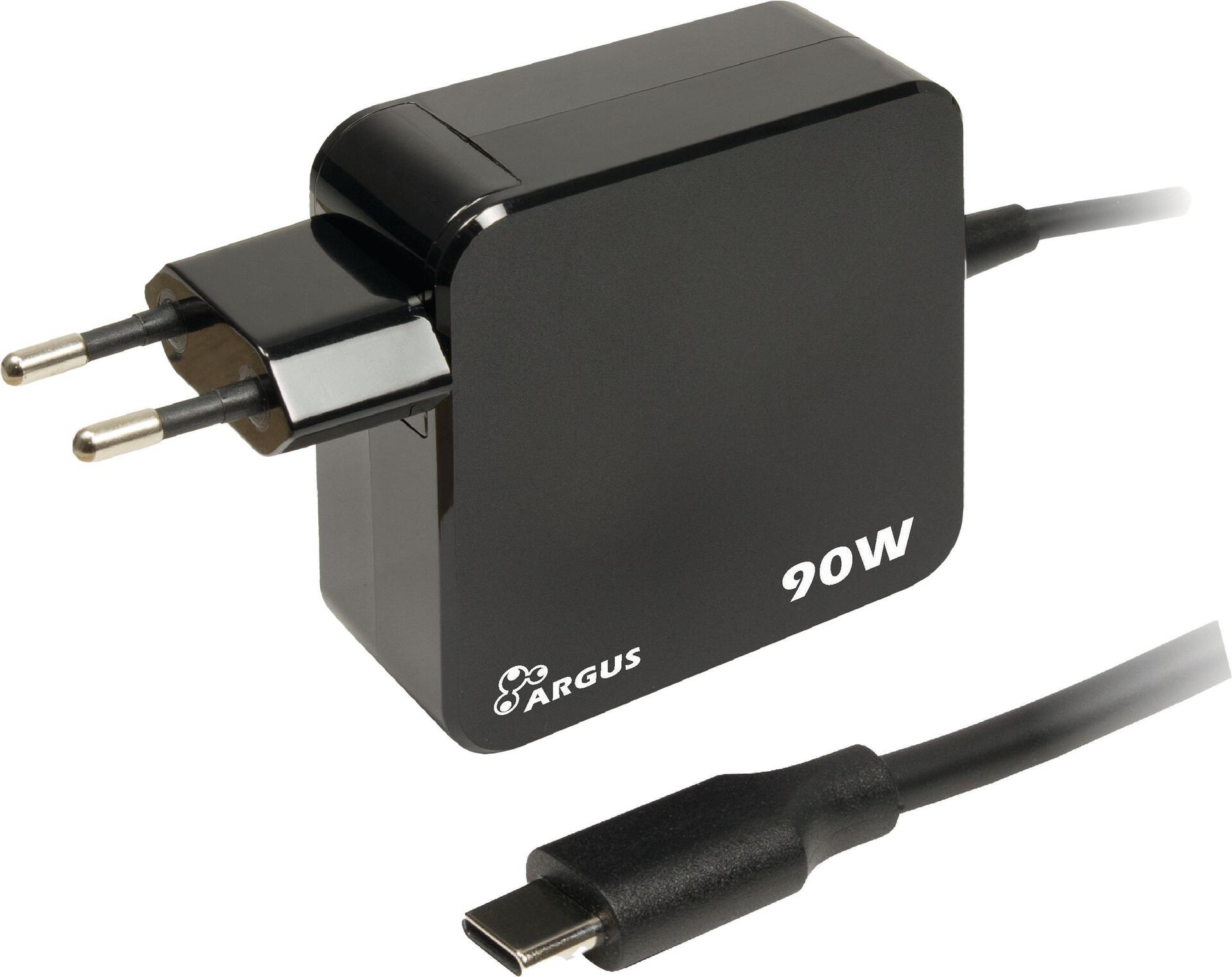 Inter-Tech PD-Charger USB C 90W - Black - PSU PD-2090
