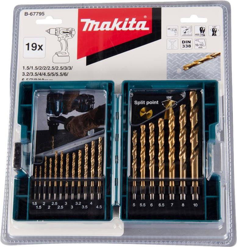 Makita - Bohrersatz - für Metall - 19 Stücke (B-67795)