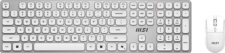 MSI FORGE K210 Wireless Keyboard-Mouse Combo White DE QWERTZ - Model 590742
