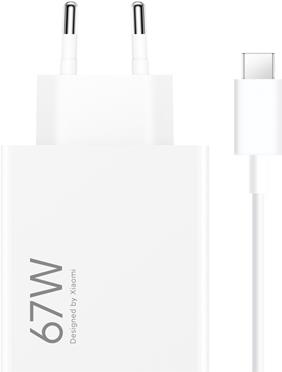 Xiaomi 67W Travel Charger USB-A + USB-C Schnellladegerät inkl. Ladekabel Weiß