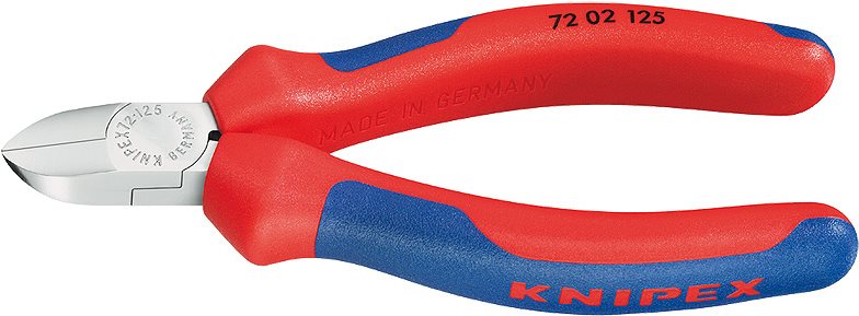 Knipex Diagonal Cutters for Plastics - 125 mm - Knipex 72 02 125
