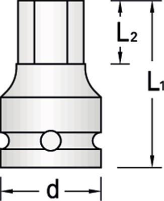 GEDORE 1/2" Internal Hexagon Socket 14 mm 6225320