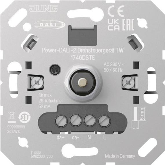 Jung Flush-Mounted Control Device 230V with DALI Dimming - 2mA Control Current