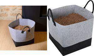EDA Felt Pellet Bag, 60 Liters, Grey/Black, 40 kg Capacity | Model 010487 G.BT