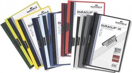 Durable DURACLIP 30 A4 PVC Black - Green - Transparent (220032)