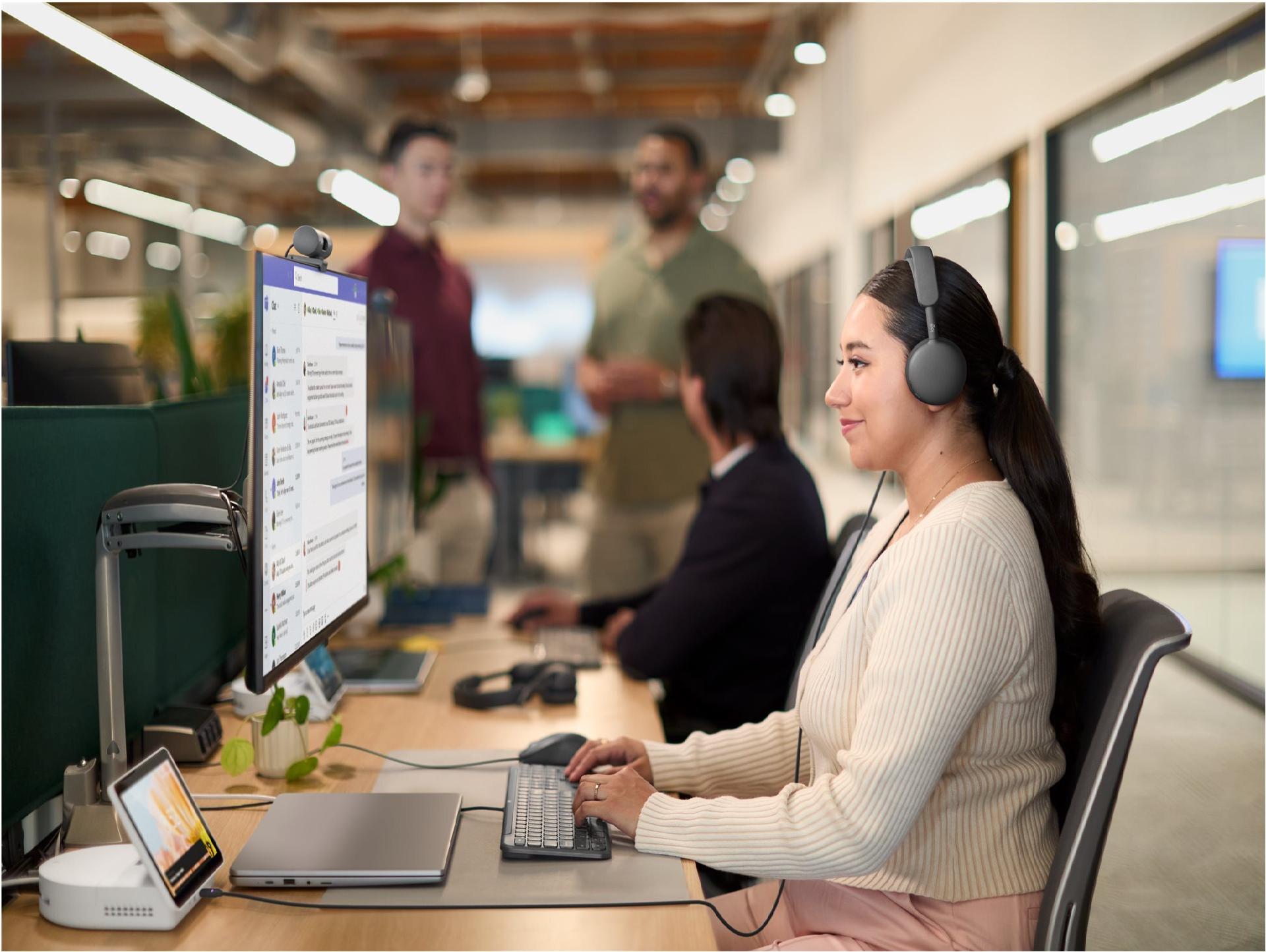 Logitech Zone Wired 2 Headset with Adaptive Hybrid ANC and Dual Noise-Canceling Mics for Business