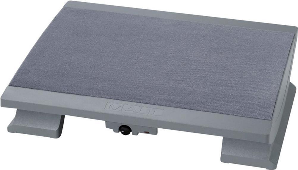 MAUL Fußstütze "Komfortabel" - mit Teppichbelag - ergonomisch - grey - Stellfläche: (B)450 x (T)390 mm (9022585)