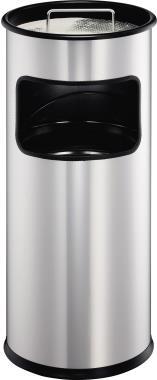 DURABLE Metal Waste Bin 17 L Round with Ashtray (333023)