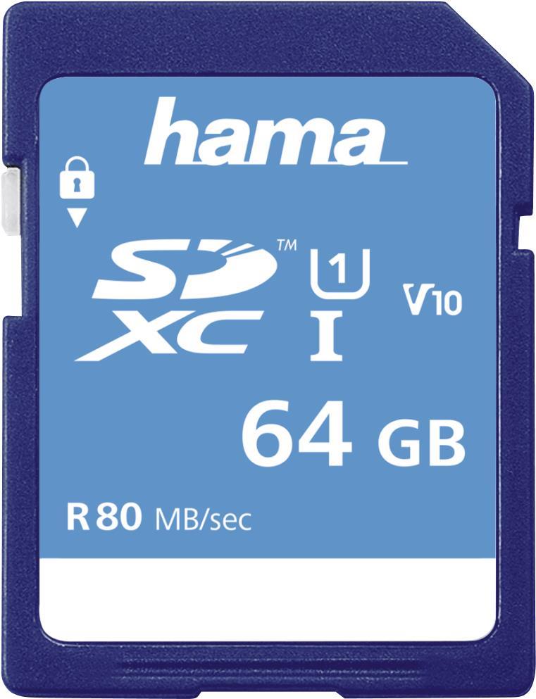 Hama Memory Card 64 GB SDXC UHS-I Class 10 - 00213110