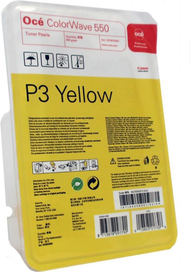 Océ Toner P3 Pearls Yellow 500 g for Colorwave 550 (1070010451)