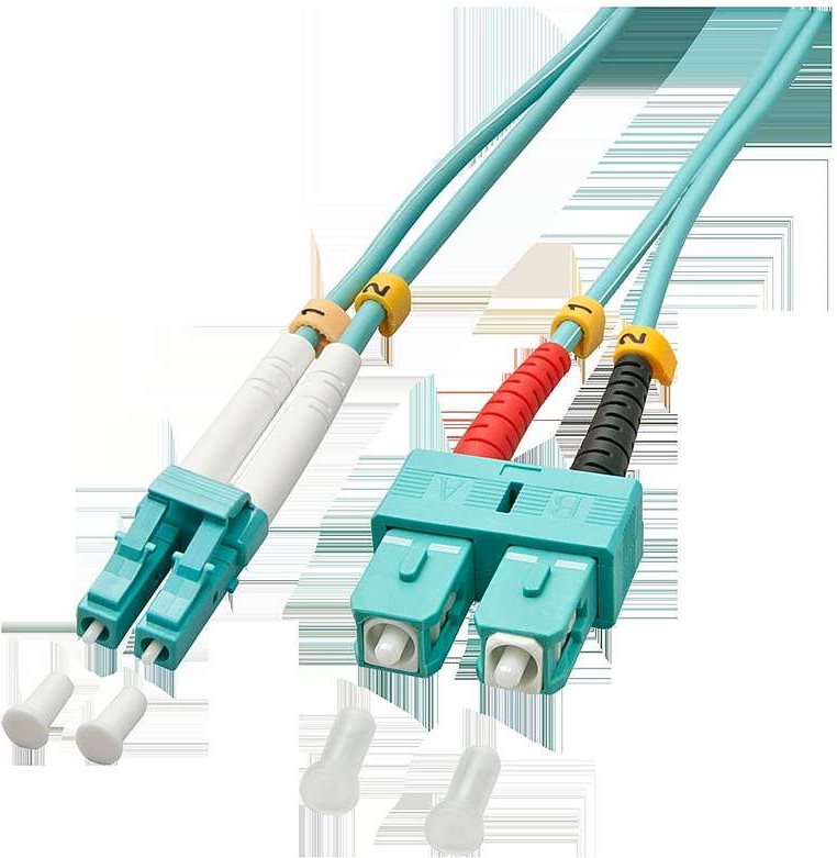 Lindy LC to SC Multi-Mode Patch Cable 20 m OM3 Halogen-Free (46396)