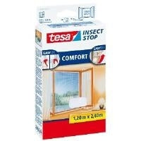 tesa COMFORT Fly Screen for Floor-to-Ceiling Windows White 1.20 m x 2.40 m (55918-00020-00)
