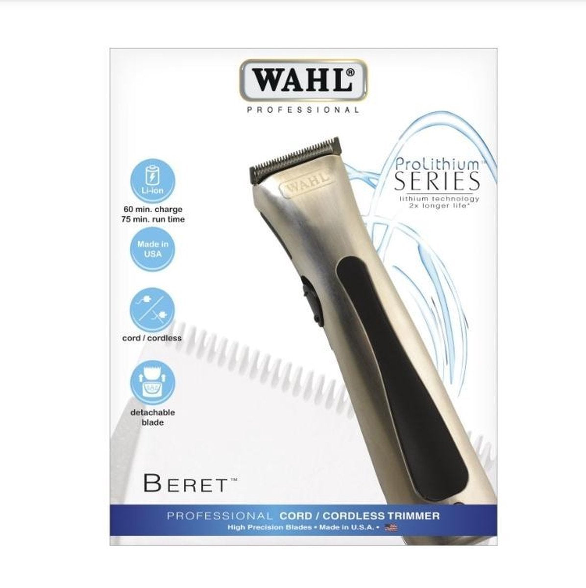 Wahl 08841-66 ProLithium Beret Hair Clipper Silver/Black