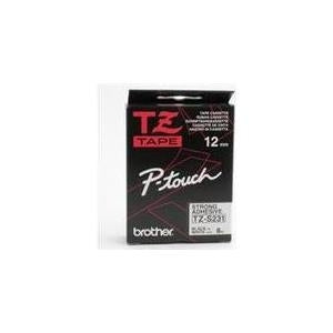 Brother Strong Adhesive - Laminiertes Band - weiß - Rolle (1,2 cm x 8 m) - 1 Rolle(n) - für P-Touch 10XX, 1180, 12XX, 1400, 16XX, 18, 18XX, 19XX, 220, 24XX, 2500, 27XX, 9400, GL-200 (TZS231)