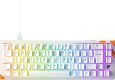 CHERRY K5 PRO TMR COMPACT Gaming Keyboard USB QWERTZ German Orange, White Model G8E-24200LACADE-0