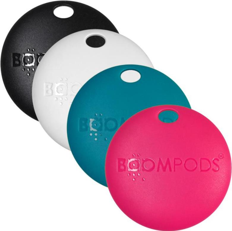 Boompods Boomtag - Article Finder - Multi 4-Pack - Black, Blue, Pink, White TAG4PK