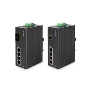 PLANET ISW-504PT Switch - 4 x 10/100 PoE + 1 x 10/100 - DIN rail and wall mountable