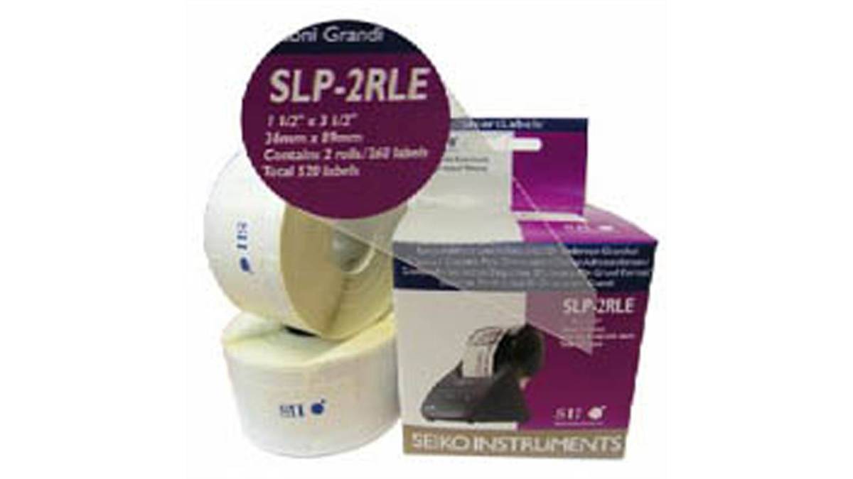 Seiko Instruments SLP-2RLE Address Labels - White - 36 x 89 mm - 520 pcs - for Smart Label Printer 220,620, 650SE, Pro